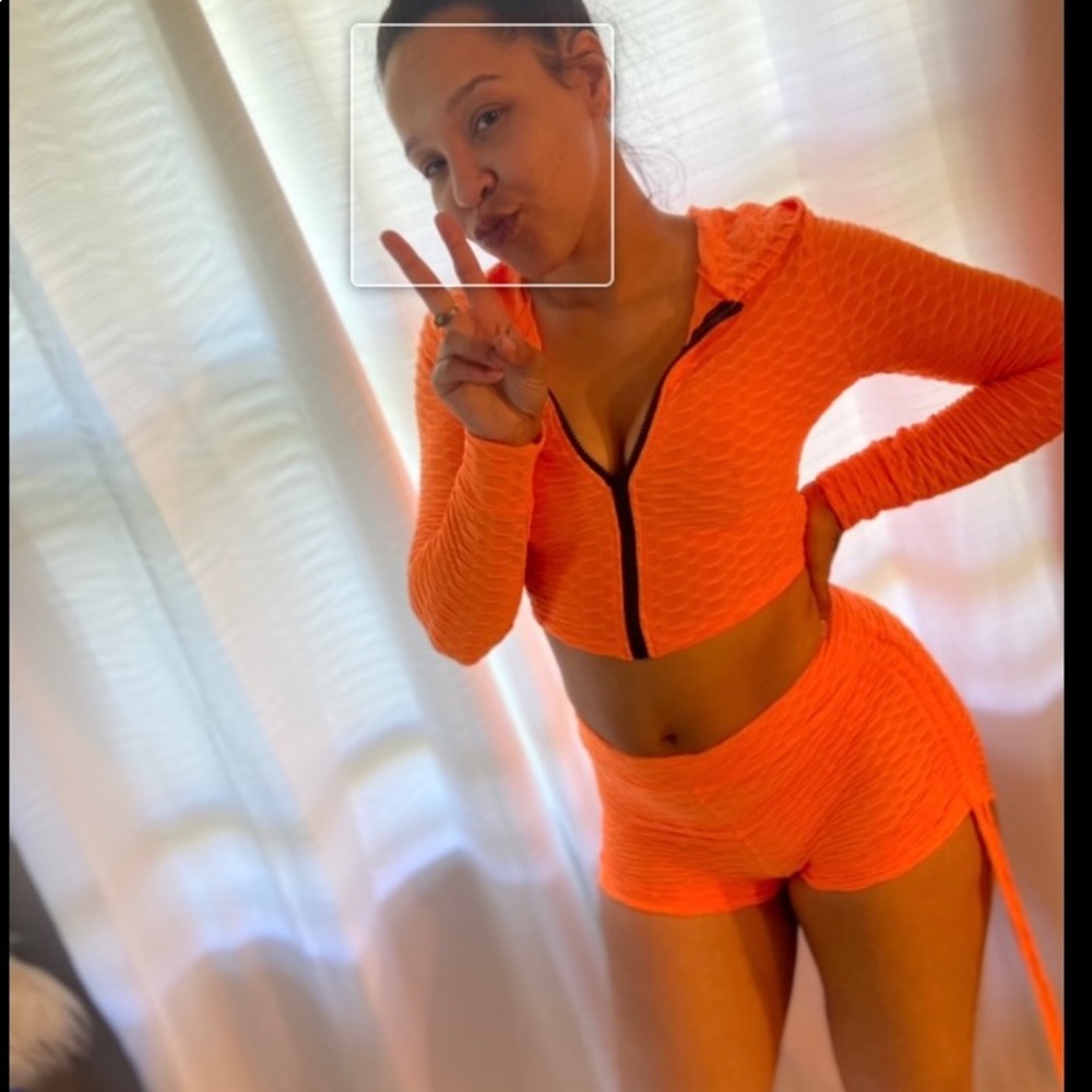 2 piece short set with hooded jacket